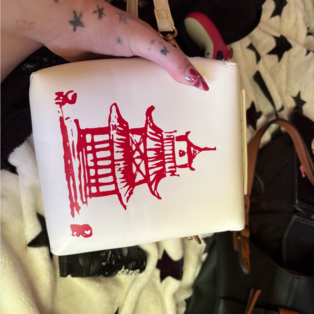White Bag with Red thank you takeout Design